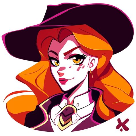 Cowboy hat cowgirl western wear hand drawn flat stylish cartoon sticker ...