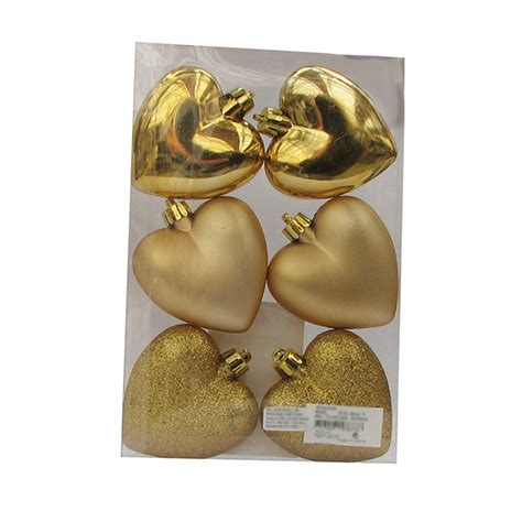 Novogodišnji ukrasi srca zlatna KM 21310 | Volim svoj dom