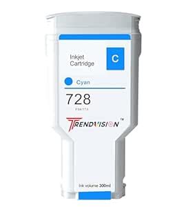 Trendvision 728 Cyan (300ml) Ink Cartridge Compatible with hp desgnjet ...