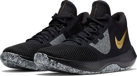 Nike Air Precision 2 Basketball Shoes in Black/Gold/Metallic (Black ...