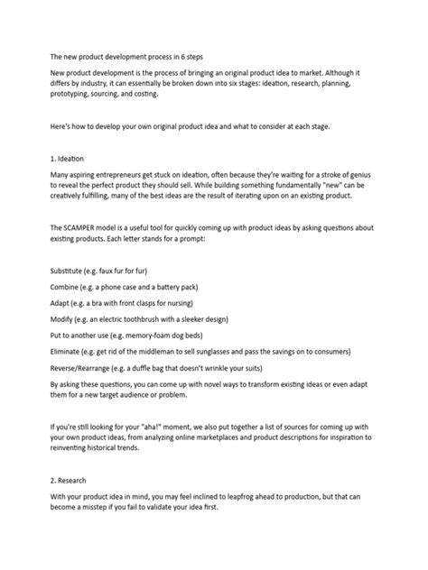 Product Development Process Document 的图像结果