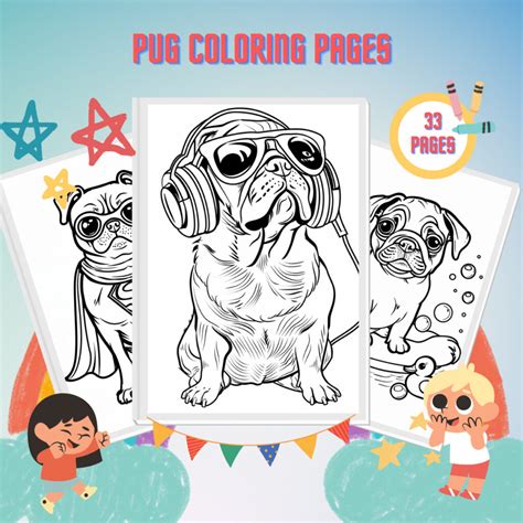 Pug Coloring Pages