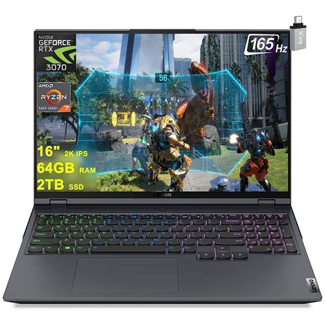 Lenovo Legion 5 Pro Gaming Laptop 16" WQXGA 2K IPS 165Hz 500nits AMD ...