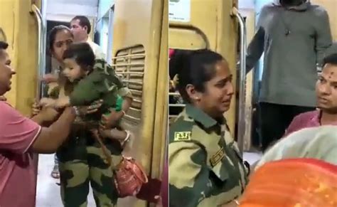 रोते हुए 10 महीने की बेटी को छोड़ बोर्डर पर जा रही महिला फौजी, देश की ...