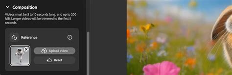 Use video as composition reference