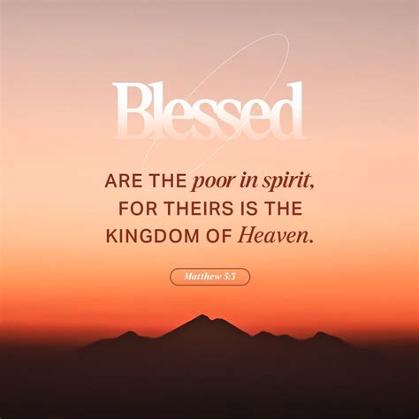 Matthew 5:3 Blessed are the poor in spirit: for their's is the kingdom ...