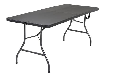 (2-Pack) Cosco 6 Foot Centerfold Folding Table, Black - Walmart.com
