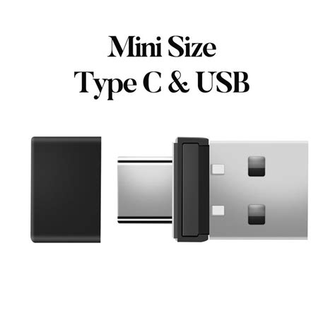 2-in-1 USB / Type-C Mouse Jiggler Portable Mini Mouse Mover, Driver-Fr ...