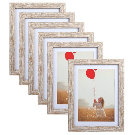 EYMPEU 8x6 Photo Frame with Mat Capable of Holding 8x6 or 7x5 Photos ...