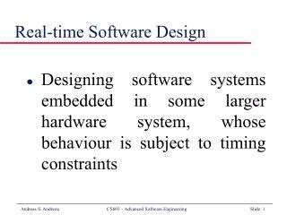 Real-Time Software 的图像结果