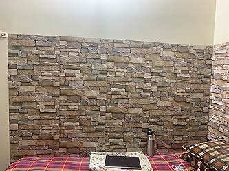 UNIVOCEAN 3D Modern Brick Stone Design Wallpaper, Wall Poster, Wall ...