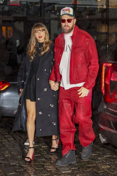 TAYLOR SWIFT and Travis Kelce Arrives at Chez Margaux in New York City ...