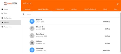 Image result for openHAB Interface