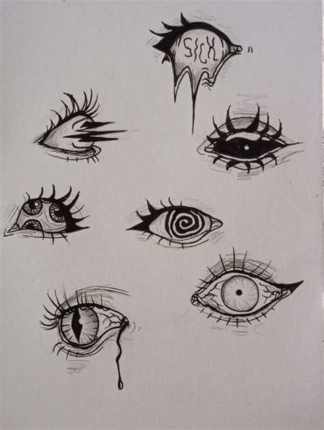 Creepy Eyes Drawing Easy