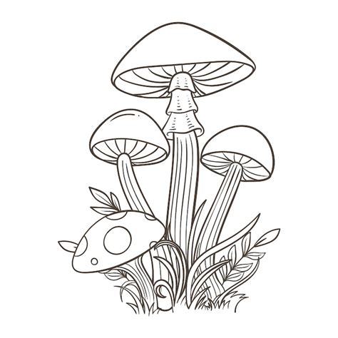 Mushroom black and white Images - Free Download on Freepik