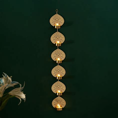 Buy DecorTwist® Tealight Candle Holder 24 Inch Pack of 1| Metal Wall ...