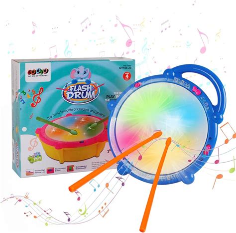 Buy Gooyo GY168-23 Battery Operated 3D Flash Drum Toy with Flash Light ...