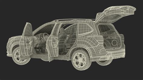 3D Subaru Forester 2022 Blue Rigged for Maya | 3D Molier International