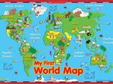 world map kids printable image - Map Pictures