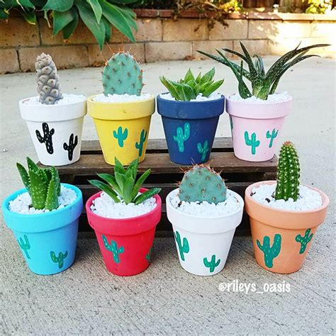 Hand-painted Terra Cotta Succulent Pot: Custom Colors, 2.5 Inch - Etsy ...