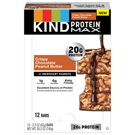 KIND Protein Max Bars, Crispy Chocolate Peanut Butter (2.2 oz) Delivery ...