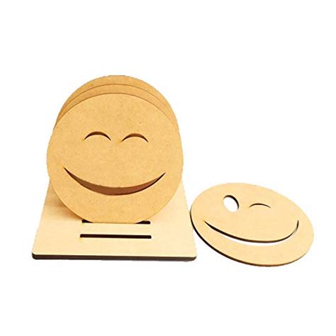 Celkase,MDF DIY Coasters Wood Sheet Craft - MDF Plain Wooden Coasters ...
