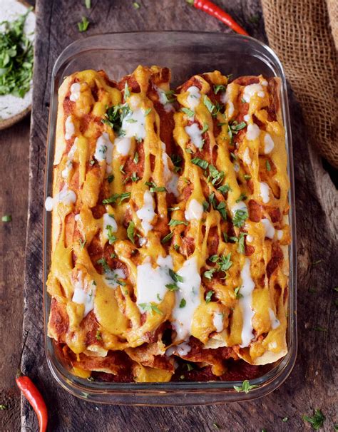 Vegan Enchiladas With Lentils | Gluten-Free Recipe - Elavegan