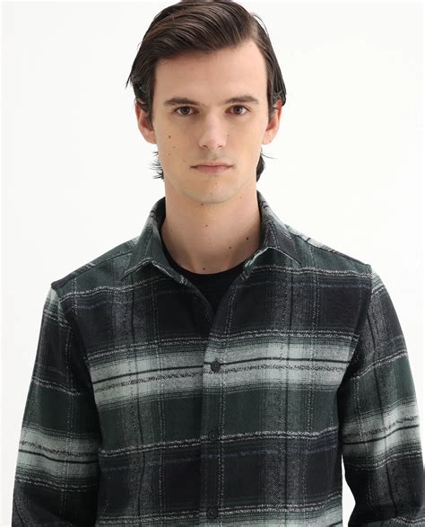 Rare Rabbit Men's Piter Green Cotton Blend Fabric Full Sleeves Collare