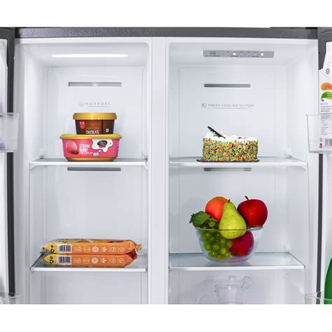 Kelvinator 500 litres Side-by-Side Refrigerator, Shiny Silver KRS-B520SSV