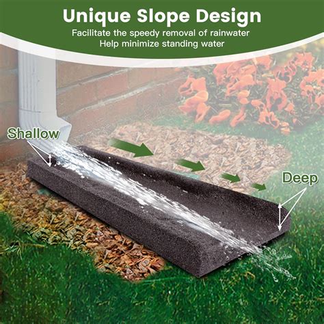Snapklik.com : 2 Pack Rubber Downspout Splash Block Rain Gutter Down ...