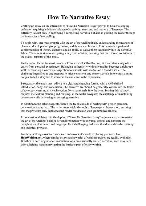 How To Narrative Essay. Narrative Essay Writing - Guide, Examples, Tips ...