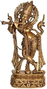 Buy Dattatreya Fluting Krishna - Brass Statue, Height 23 inches I Home ...