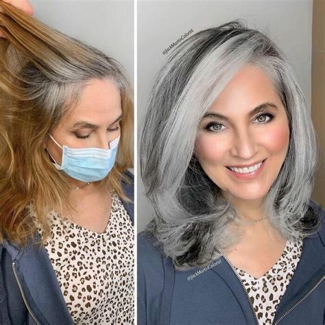 grey hair makeover