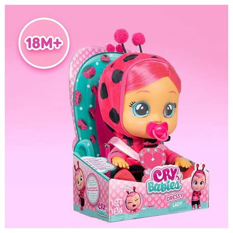 CRY BABIES DRESSY LADY Ladybug Interactive Baby Girl India | Ubuy