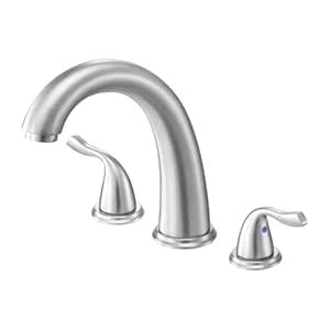 VEVOR Roman Tub Faucet, 3 Hole Waterfall Bathtub Faucet, Gooseneck Bath ...