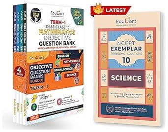 Educart TERM 1 MCQ Question Bank Class 10 Bundle 2021 Maths, Science ...