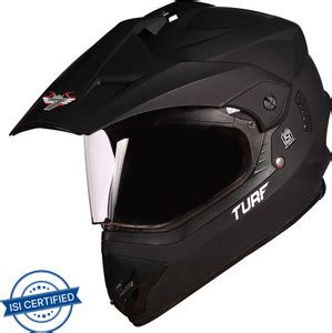 Steelbird Off Road TURF Motocross Helmet in Matt Black, Aerodynamic ...