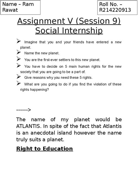 Assignment 5(Social Internship) - Assignment V (Session 9) Social ...