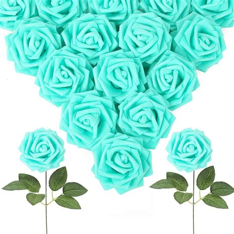 Buy Artificial Roses Flowers 30pcs Realistic Looking Fake Roses ...