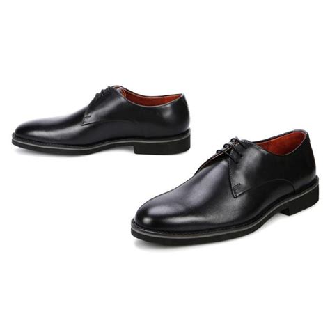 Mens Leather Black Formal Plain Toe Derby Shoes - 30% Off | Churchill ...