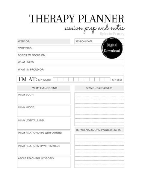 anxiety therapy session outline