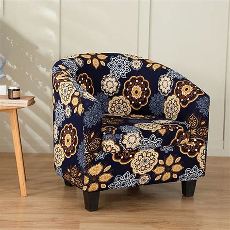 club stoel hoes met bloemenprint stretch fauteuil hoezen 1-delige club ...