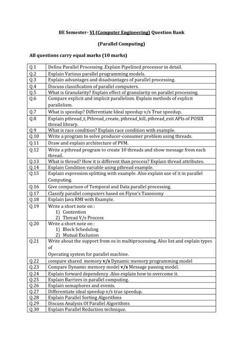 CE VI Parallel Computing - BE Semester- VI (Computer Engineering ...