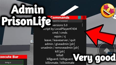 Image result for Admin Commands Script GUI Prison Life