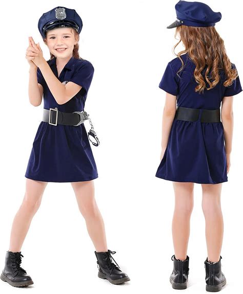 Buy Police Costume Kids Police Role Cop Dress with Police Pretend Play ...