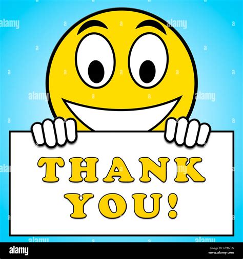 Thank You Sign Meaning Gratefulness 3d Illustration Stock Photo - Alamy