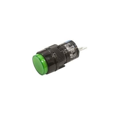AB6-M 16mm 24V Green Spring Button Motorobit - Motorobit.com