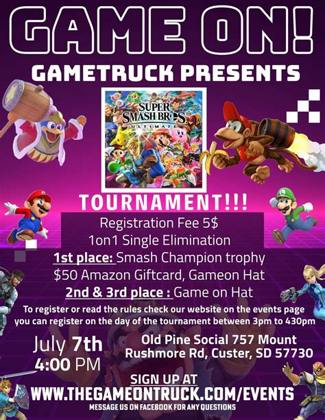 Game On Game Truck Presents : Super Smash Bros Ultimate Tournament ...