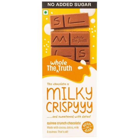 The Whole Truth Quinoa Crunch Chocolate (Made with Cocoa, Dates, Milk ...