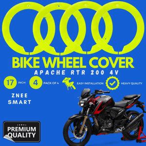 Znee Smart Green PRO Disc Wheel Cover For Apache RTR 200 4V Bike ...